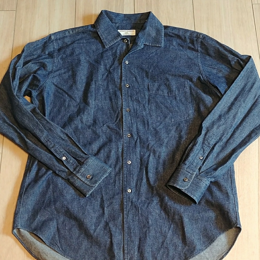 Luciano Barbera Long Sleeve Denim Shirt XXL
